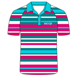 Vibrant Golf Shirt Colourful Stripes