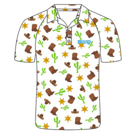 Vibrant Golf Shirt Cowboy White